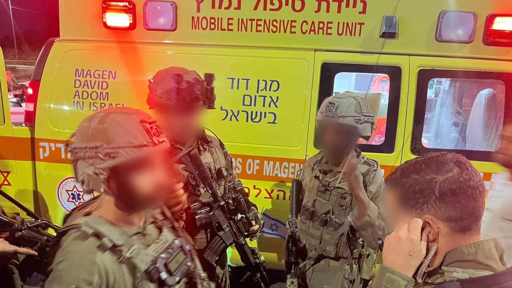 Security and medical forces at the Gush Etzion Junction in Judea following a terrorist car-ramming in the area, May 31, 2026. Credit: Israel Defense Forces' Spokesperson's Unit.