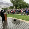 A unity rally in Boston to show solidarity with the Jewish community one day after a Chabad rabbi was stabbed outside of a Jewish day school, July 2, 2021. Source: Israel Consul General/Twitter.