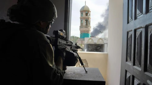 Israeli troops operating in the Hamas-ruled Gaza Strip, Dec. 21, 2023. Credit: IDF.