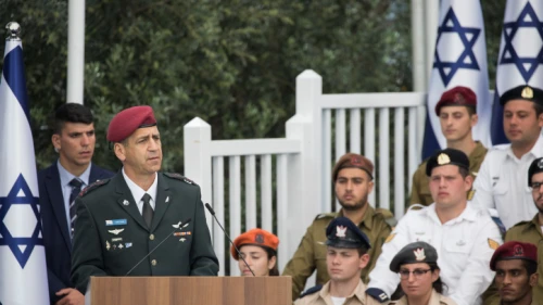 IDF Chief of Staff Aviv Kochavi speaks during an event for outstanding soldiers as part of Israel's 71st Independence Day celebrations, at the President's Residence in Jerusalem on May 9, 2019. Photo by Noam Revkin Fenton/Flash90.