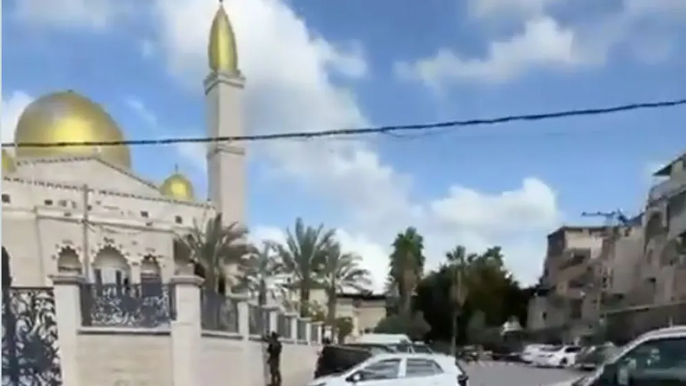 An Iranian missile struck near an Israeli mosque on April 6, 2026. Credit: Israeli Ministry of Foreign Affairs.