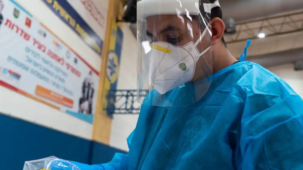 An IDF DNA lab, originally purposed for identifying the remains of fallen soldiers, has been converted to a COVID-19 testing lab for IDF personnel to take the pressure off civilian labs. The military’s lab has a current capacity of conducting 1,000 tests per day—a capacity set to increase. Credit: IDF Spokesperson's Unit.