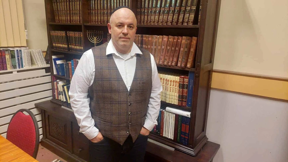 Rabbi Meir Villegas Henriquez at his synagogue in Rotterdam, the Netherlands on Nov. 12, 2024. Photo courtesy of Villegas Henriquez.