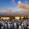 Israelis attend a special prayer event in the newly recognized town of Evyatar in Samaria, July 7, 2024. Photo by Chaim Goldberg/Flash90.