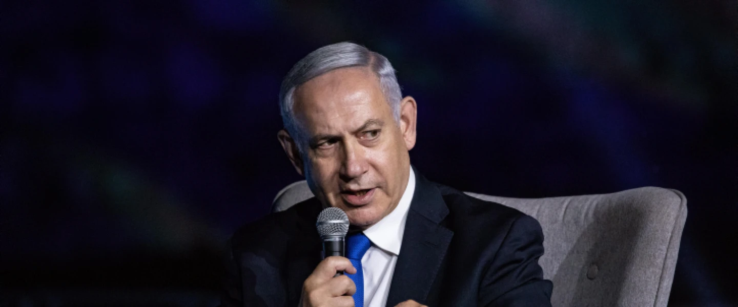 Israeli Prime Minister Benjamin Netanyahu speaks at a conference at the Davidson Center in Jerusalem's Old City on June 27, 2019. Photo by Aharon Krohn/Flash90.