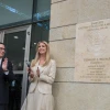 Steven Mnuchin, U.S. Secretary of the Treasury, and Ivanka Trump, daughter of U.S. President Donald Trump, reveal a dedication plaque at the official opening ceremony of the U.S. embassy in Jerusalem on May 14, 2018. Photo by Yonatan Sindel/Flash90.