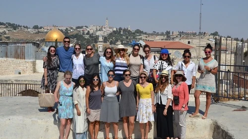 Delegates to a Women Innovation Technology Conference in Israel, which was organized by a group of 25 StandWithUs Israeli student fellows, 2015. Credit: Courtesy Eliana Rudee.