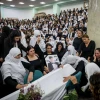 The funeral of children who were killed at a soccer field by a rocket fired from Lebanon, in the Druze town of Majdal Shams in the Golan Heights, July 28, 2024. Photo by Jamal Awad/Flash90.