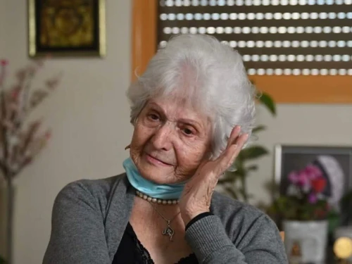 Ruth Haran Herzman, a Holocaust survivor and Kibbutz Be’eri resident who escaped Hamas on Oct. 7, 2023. Credit: Edut710.