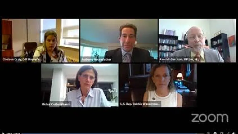 Members of the Inter-Parliamentary Task Force to Combat Online Anti-Semitism discuss their latest report. Source: Screenshot.