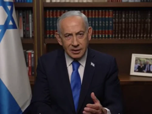 Prime Minister Benjamin Netanyahu speaks to the media about the U.S.-Israeli attack on Iran, Feb. 28, 2026. Credit: PMO.