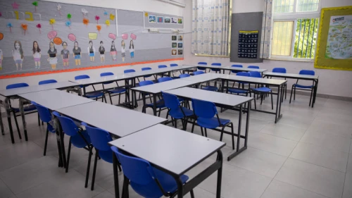 A first-grade class at Tali Geulim school in Jerusalem, on Sept. 1, 2020. Photo by Noam Revkin Fenton/Flash90.