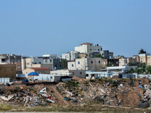 A view of the Bedouin city of Rahat in the northern Negev, April 8, 2019. Photo by Moshe Shai/Flash90.