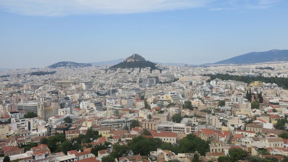 View of Athens from atop the Acropolis. Photo by Menachem Wecker.