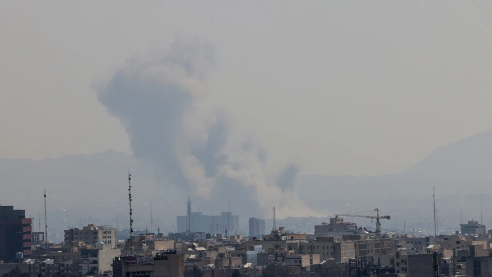 Smoke rises from the site of an airstrike in Tehran, March 17, 2026. Photo by Atta Kenare/AFP via Getty Images.