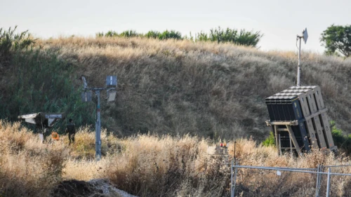 An Iron Dome air-defense missile battery in central Israel on May 15, 2019. Photo by Flash90.