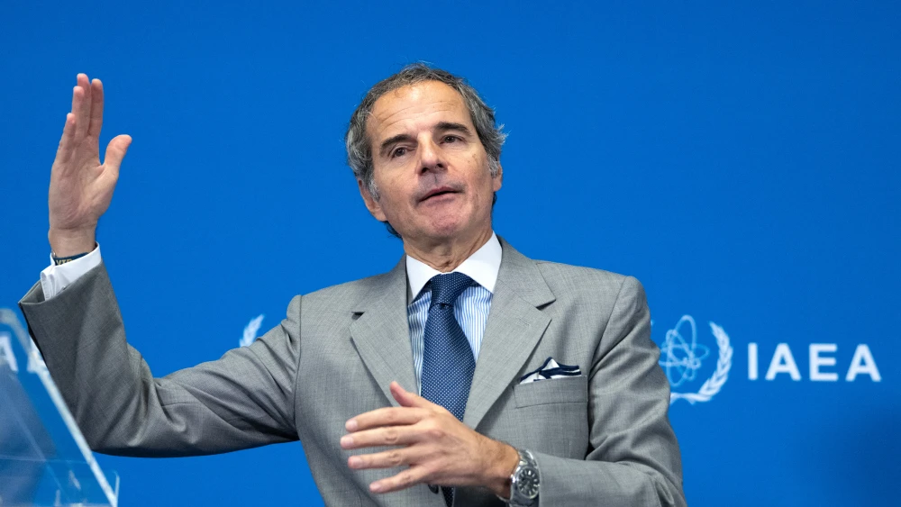 Head of International Atomic Energy Agency Rafael Grossi addresses a press conference in Vienna, Austria on June 8, 2026. Photo by Joe Klamar/AFP via Getty Images.