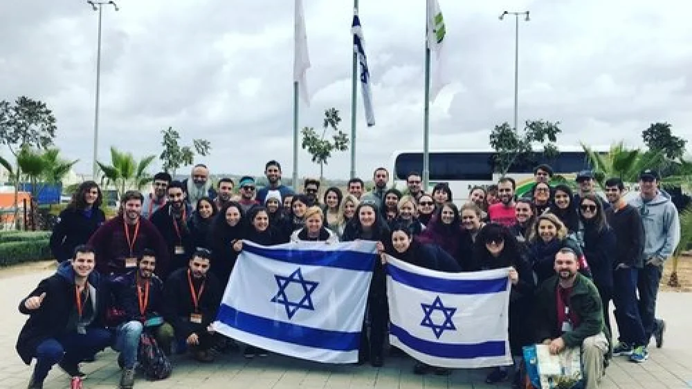 The recent Birthright trip led by Eliana Rudee. Credit: Courtesy of Eliana Rudee.