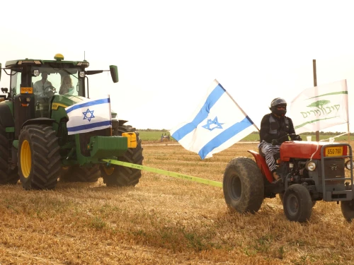 Celebrating the Shavuot harvest festival at Kibbutz Nirim in 2023, four months before the Hamas-led massacre in southern Israel on Oct. 7, 2023. Credit: Courtesy.