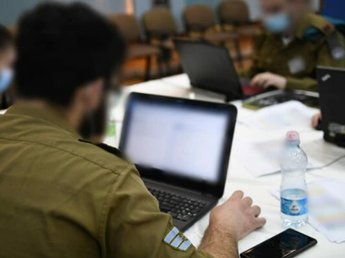 An Israeli soldier competes in the international cyber-security drill on Jan. 28, 2021. Credit: IDF Spokesperson's Unit.