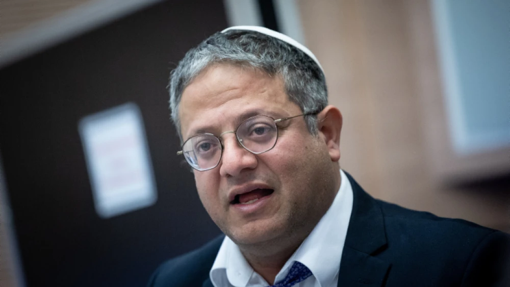 Israeli National Security Minister Itamar Ben-Gvir speaks during a Knesset Foreign Affairs and Defense Committee meeting, Feb. 15, 2023. Photo by Yonatan Sindel/Flash90.