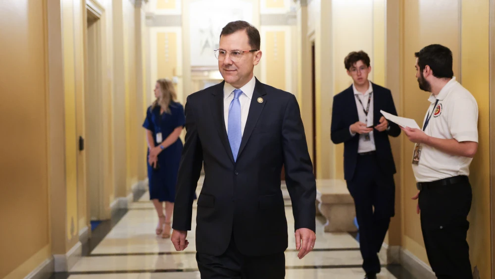 Rep. Thomas Kean Jr. (R-N.J.) departs the U.S. Capitol in Washington, D.C., on June 30, 2026. Photo by Anna Moneymaker/Getty Images.