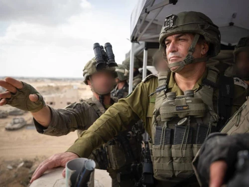 IDF Chief of Staff, Lt. Gen. Eyal Zamir in the Gaza Strip, Aug. 17, 2025. Credit: IDF.
