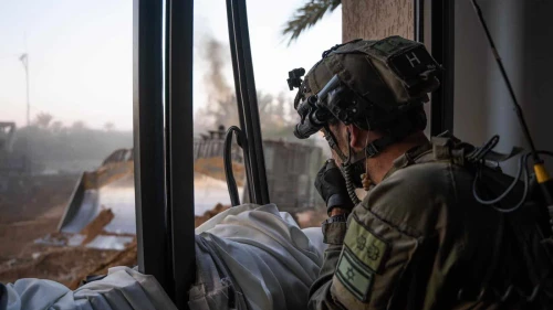 Israeli troops operating in the Hamas-ruled Gaza Strip, Dec. 25, 2023. Credit: IDF.