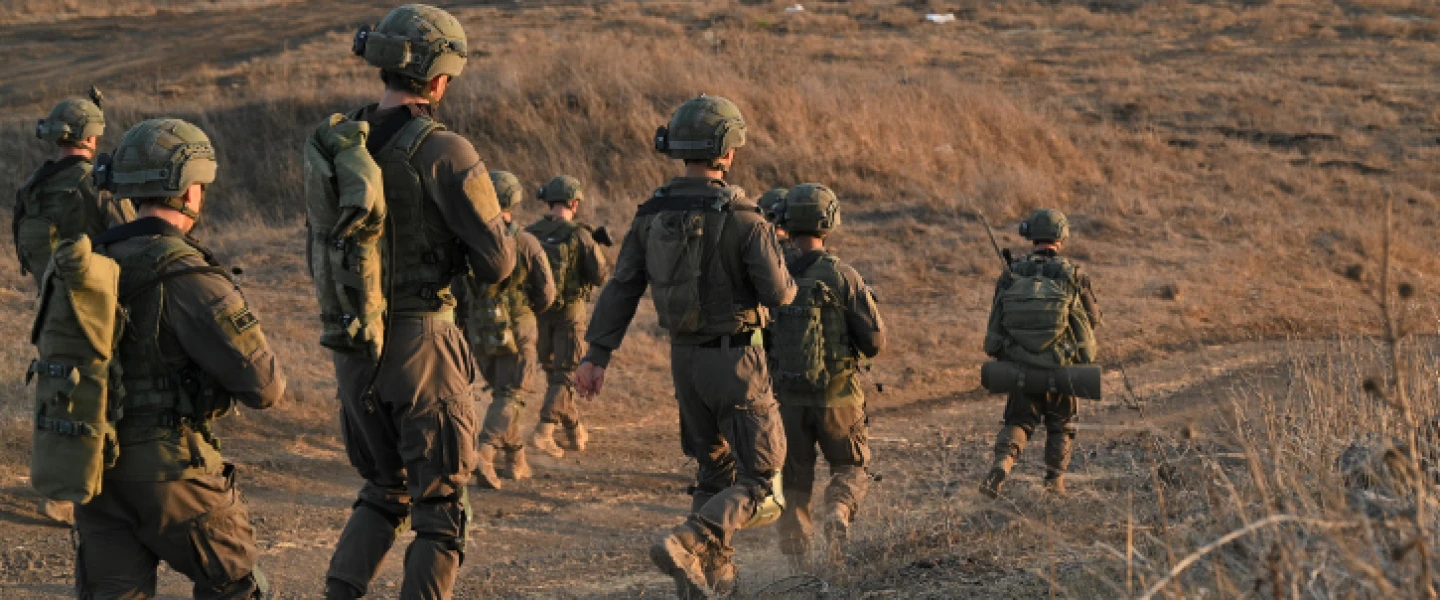 Israeli soldiers participate in a training exercise in the Golan Heights on Aug. 31, 2021. Photo by Michael Giladi/Flash90.