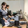 A haredi woman works in a robotics lab at the Jerusalem College of Technology. Credit: Jerusalem College of Technology.