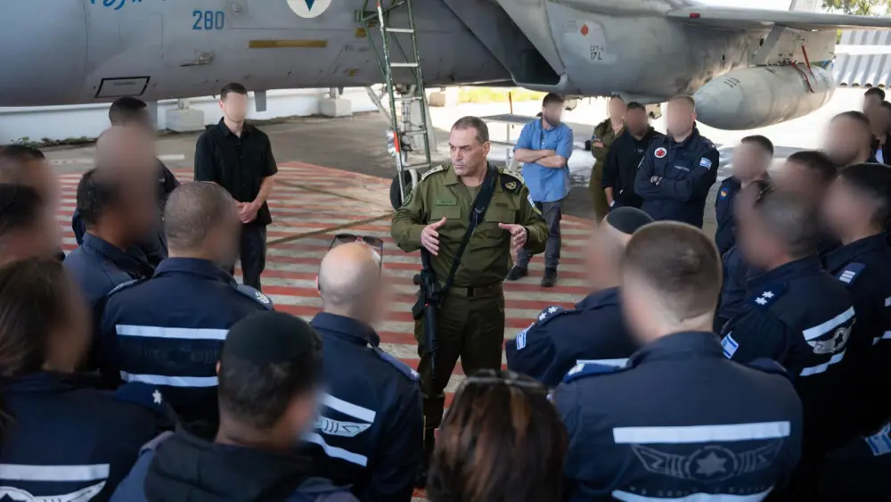 Israel Defense Forces Chief of Staff Lt. Gen. Eyal Zamir at the Israeli Air Forces' Tel Nof Airbase, March 10, 2026. Credit: IDF.