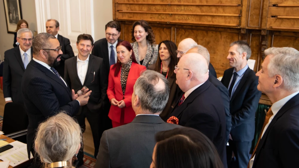 An international conference of Holocaust representatives meets in London to discuss art and other valuables stolen by the Nazis during World War II on March 28, 2023. Credit: UK Department for Levelling Up, Housing & Communities.