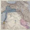 Click photo to download. Caption: The Sykes-Picot Agreement map, drawn up in 1916. Credit: Royal Geographical Society.