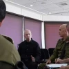 Defense Minister Yoav Gallant meeting with IDF officials during a tour of the northern border, Nov. 15, 2023. Photo by Ariel Hermoni/Defense Ministry.