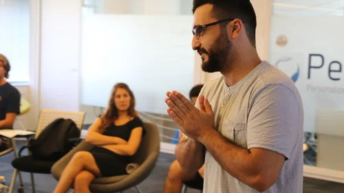 Big Idea gap year program participants listen to a lecture. Credit: Courtesy of Yael Sahar.