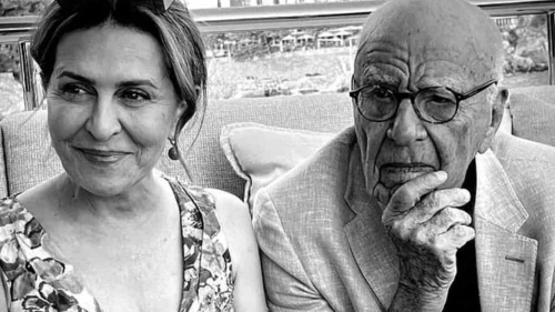 Elena Zhukova and Rupert Murdoch. Source: Twitter.