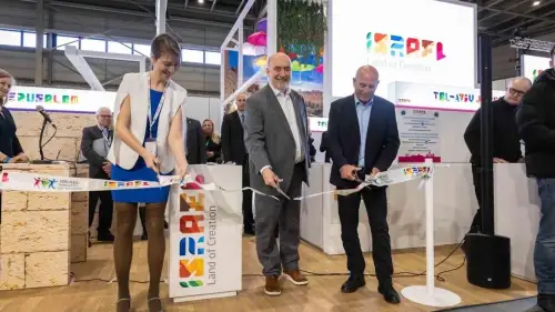 A delegation from Israel's Ministry of Tourism participating in the world's largest tourism exhibition, ITB in Berlin, March 5, 2026. Photo by Boaz Arad/Ministry of Tourism,