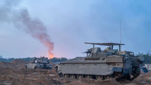 Israeli troops operating in the Hamas-ruled Gaza Strip, Dec. 6, 2023. Credit: IDF.