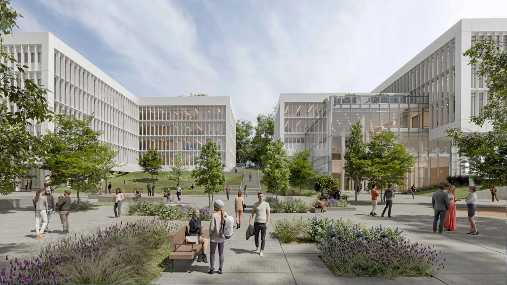 A sketch of Afeka College of Engineering’s planned campus in Yad Eliyahu. Source: Architectural drawings, Tsionov Vitkon Architects.