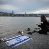 Shoes on the Danube Bank, a memorial to honor the Jews who were killed by fascist Arrow Cross militiamen during World War II, in Budapest, Hungary, on April 18, 2023. Photo by Arie Leib Abrams/Flash90.