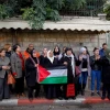 Palestinians protest outside the U.S. Consulate in eastern Jerusalem against President Donald Trump's recognition of Jerusalem as Israel's capital. Dec. 7, 2017. Photo by Sliman Khader/Flash90.