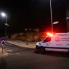 An IDF Medical Corps ambulance at the scene of a car bomb explosion at the Gush Etzion Junction in Judea, Aug. 31, 2024. Photo by Yonatan Sindel/Flash90.