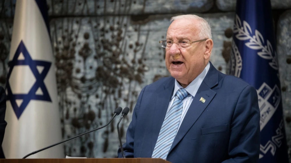 Israeli President Reuven Rivlin speaks at the President's Residence in Jerusalem, on Sept. 25, 2019. Photo by Yonatan Sindel/Flash90.