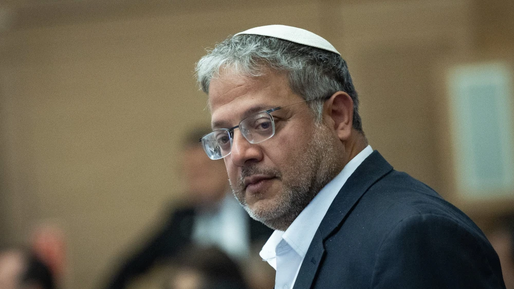 Itamar Ben-Gvir, Israel's national security minister, attends a House committee meeting at the Knesset in Jerusalem on June 8, 2026. Photo by Yonatan Sindel/Flash90.