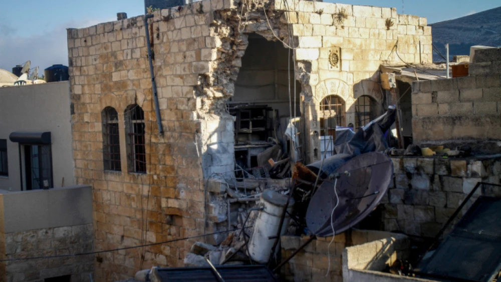 The building targeted by Israeli forces during a counter-terror raid in Nablus on West Bank on the night of July 23, 2022. Photo by Nasser Ishtayeh /Flash90.