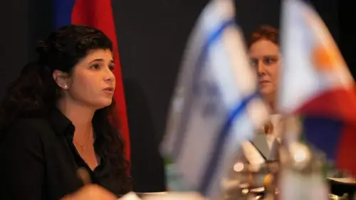 Israeli Deputy Foreign Minister Sharren Haskel on a visit to the Philippines. Credit: Lloyd Cruz Santos/ Chronos & Kairos Studio, October 19, 2025.