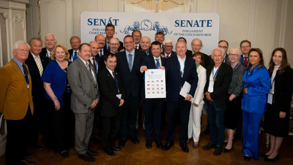 The Israel Allies Foundation policy conference in Prague, June 2023. Credit: Courtesy.