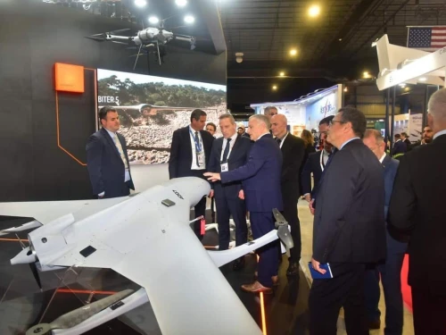 Israel’s national pavilion at the Singapore Airshow 2026, Feb. 5, 2026. Credit: Israeli Defense Ministry.