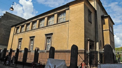 The Great Synagogue of Copenhagen, where a jihadist murdered a Jewish guard in 2015. Credit: Wikimedia Commons/JERRYE & ROY KLOTZ MD.
