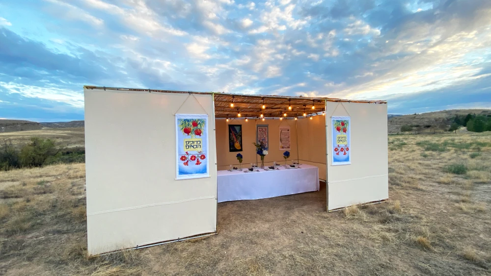 A large sukkah in the high plains of Colorado